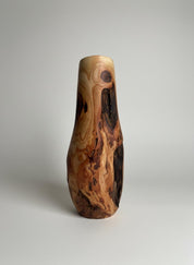 Handmade Elm Burr/Burl, Wooden Vase Hand-Turned Solid Wood, Rustic Natural Decor