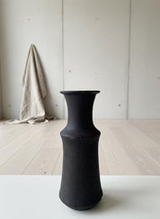 Hand-Carved Bog Oak Wooden Vase – Ancient Morta Oak Sculpture, 5th Anniversary Gift, UK Handmade