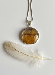 Blue John Sterling Silver Pendant: Derbyshire Spar Gemstone