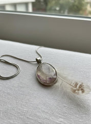 Oval Blue John 925 Sterling Silver Pendant