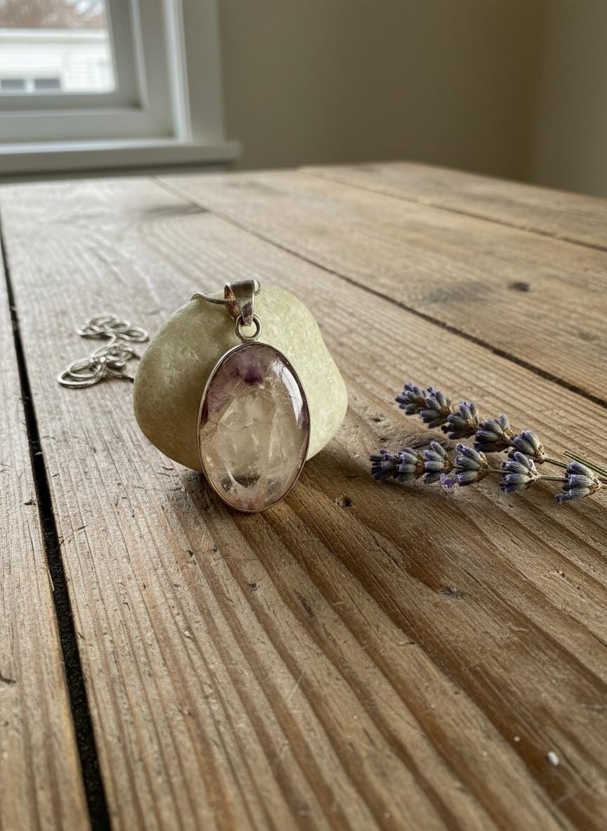 Oval Blue John 925 Sterling Silver Pendant