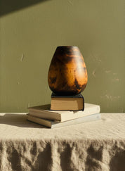 Bog Oak Wooden Vase – Hand-Turned, UK Made, Natural Oil Finish – Dried Flower