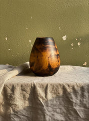 Bog Oak Wooden Vase – Hand-Turned, UK Made, Natural Oil Finish – Dried Flower