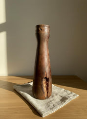 Hand Turned Pear Wood Vase – Rare UK Timber