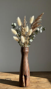 Hand Turned Pear Wood Vase – Rare UK Timber
