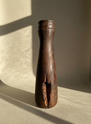 Hand Turned Pear Wood Vase – Rare UK Timber