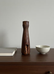 Hand Turned Pear Wood Vase – Rare UK Timber