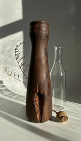 Hand Turned Pear Wood Vase – Rare UK Timber