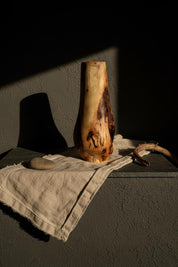 Handmade Elm Burr/Burl, Wooden Vase Hand-Turned Solid Wood, Rustic Natural Decor