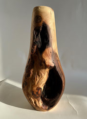 Handmade Elm Burr/Burl, Wooden Vase Hand-Turned Solid Wood, Rustic Natural Decor