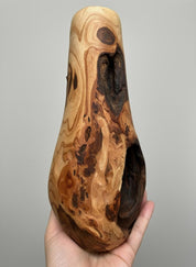 Handmade Elm Burr/Burl, Wooden Vase Hand-Turned Solid Wood, Rustic Natural Decor