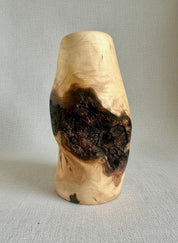 Hand-Turned Elm Burr Wooden Vase – Natural Burl Art