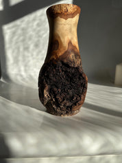 Handmade Elm Burr/Burl, Wooden Vase Hand-Turned Solid Wood, Rustic Natural Decor