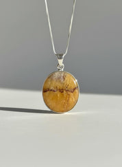 Blue John Sterling Silver Pendant: Derbyshire Spar Gemstone