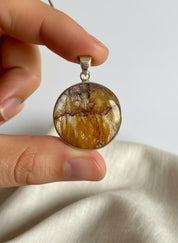 Blue John Sterling Silver Pendant: Derbyshire Spar Gemstone