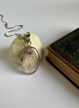 Oval Blue John 925 Sterling Silver Pendant