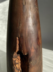 Hand Turned Pear Wood Vase – Rare UK Timber
