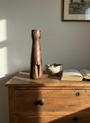 Hand Turned Pear Wood Vase – Rare UK Timber