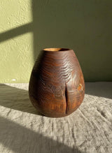 Hand Turned Oak Wood Vase – Wabi-Sabi Sculpture
