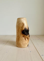 Hand-Turned Elm Burr Wooden Vase – Natural Burl Art