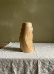 Hand-Turned Elm Burr Wooden Vase – Natural Burl Art