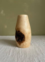 Hand-Turned Elm Burr Wooden Vase – Natural Burl Art