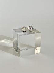 Blue John Stud Earrings: 10 mm Oval Cut, Sterling Silver, Handmade Derbyshire gift