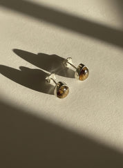 Blue John Teardrop Stud Earrings 10mm in 925 Sterling Silver