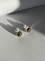 Blue John Teardrop Stud Earrings 10mm in 925 Sterling Silver
