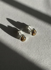 Blue John Teardrop Stud Earrings 10mm in 925 Sterling Silver