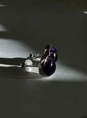 Blue John Teardrop Stud Earrings 10mm x 8mm in 925 Sterling Silver