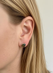 Blue John Teardrop Stud Earrings 10mm in 925 Sterling Silver