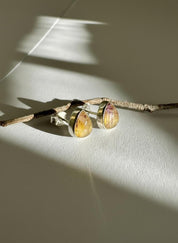 Blue John Teardrop Stud Earrings 9mm in 925 Sterling Silver