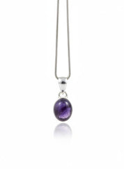Iolite Sterling Silver Pendant Pleochroic Blue Oval 925 Handmade UK