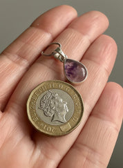 Teardrop Blue John Pendant in Silver | Derbyshire Spar Necklace
