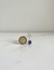 Iolite Sterling Silver Pendant Pleochroic Blue Oval 925 Handmade UK