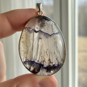 Large Statement Genuine Blue John (Derbyshire Spar) Pendant