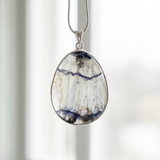 Large Statement Genuine Blue John (Derbyshire Spar) Pendant
