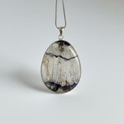 Large Statement Genuine Blue John (Derbyshire Spar) Pendant