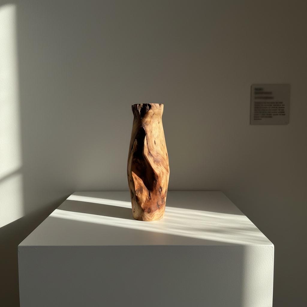Hand-Turned Elm Wooden Vase | Organic Modern Scandinavian Decor | 5th Anniversary Wood Gift | UK Handmade