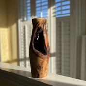 Hand-Turned Elm Wooden Vase | Organic Modern Scandinavian Decor | 5th Anniversary Wood Gift | UK Handmade