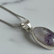 Blue John Sterling Silver Oval Pendant 1.8cm x 1.2cm, Handmade UK