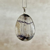 Large Statement Genuine Blue John (Derbyshire Spar) Pendant