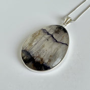 Large Statement Genuine Blue John (Derbyshire Spar) Pendant