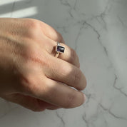 Iolite Sterling Silver Ring UK Size N 1/2 Blue Gemstone Gift