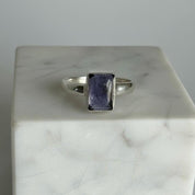 Iolite Sterling Silver Ring UK Size N 1/2 Blue Gemstone Gift