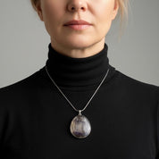 Large Statement Genuine Blue John (Derbyshire Spar) Pendant