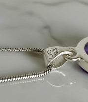Blue John Sterling Silver Oval Pendant 1.8cm x 1.3cm