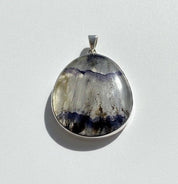 Large Statement Genuine Blue John (Derbyshire Spar) Pendant