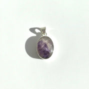Blue John Sterling Silver Oval Pendant 1.8cm x 1.3cm
